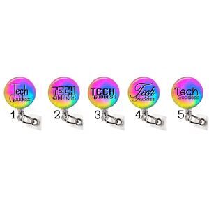 Tech Goddess Badge Reel | Custom Retractable ID Holder for Kalamandah